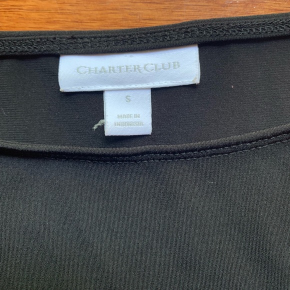 Charter Club Black Sleeveless Top Size S - Picture 3 of 3